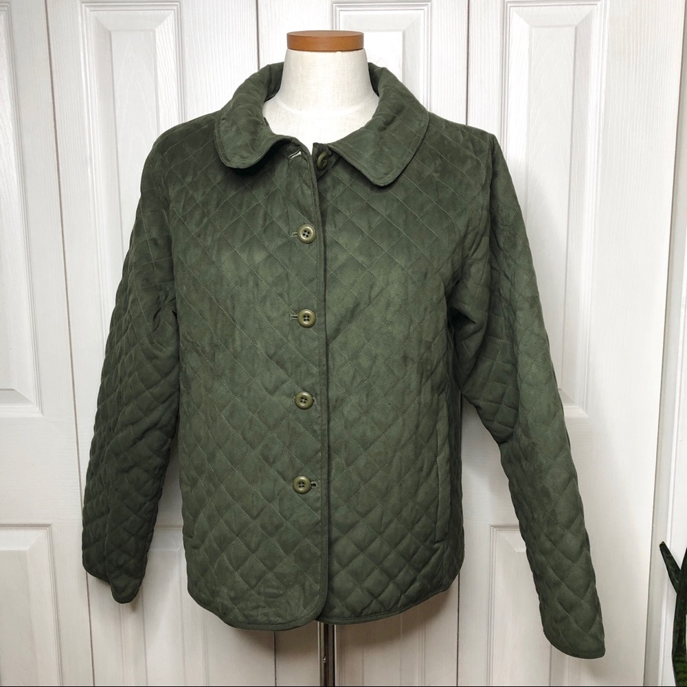 Cabela’s olive/army green quilted & insulated coat
